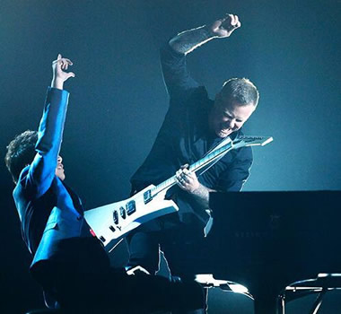 Metallica y el pianista chino Lang Lang haciendo “One” en los #GRAMMYs